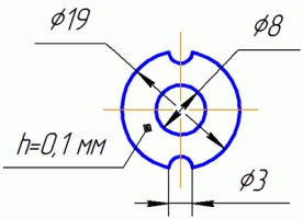 Диск дроссельный клапана отдачи (2х3х0,1мм) 2101-2905637-01