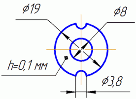 Диск дроссельный клапана отдачи (2х3,8х0,1мм) 2101-2905637