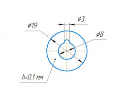 Диск дроссельный клапана сжатия (1х3x0,1мм) 2101-2905660-01