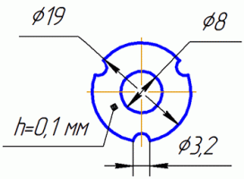 Диск дроссельный клапана отдачи (3х3,2х0,1мм) 2108-2905637-01