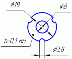 Диск дроссельный клапана отдачи (3х3,8х0,1мм) 2108-2905637-02