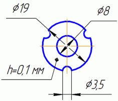 Диск дроссельный клапана отдачи (3х3,5х0,1мм) 2108-2905637