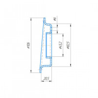 Чашка пружины амортизатора 2108-2912430-45 без запрессовки