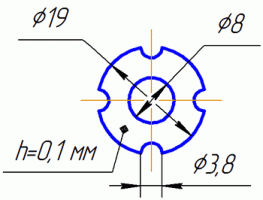Диск дроссельный клапана отдачи (4х3,8x0,1мм) 2108-2915637