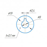 Диск дроссельный клапана сжатия (1х2,4x0,1мм) DRD-2915660
